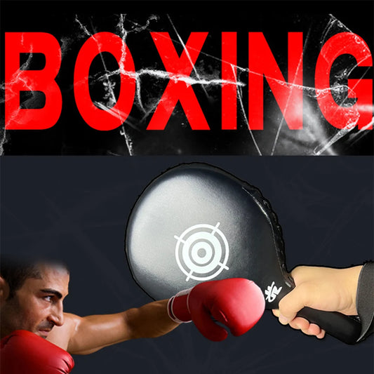 PU Leather Boxing Focus Pads - Wear-Resistant Punching Mitts for MMA, Muay Thai & Kickboxing Training