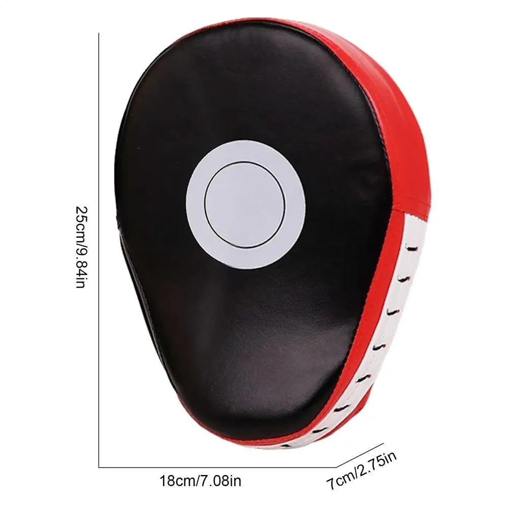 PU Leather Curved Boxing Focus Pad - Breathable Punching Mitt for Martial Arts & Kickboxing Training