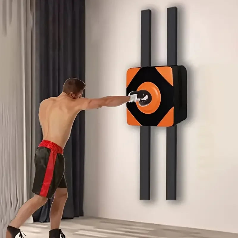 Adjustable Height PU Leather Wall-Mounted Boxing Punching Pad - Square Taekwondo Training Sandbag for Fitness
