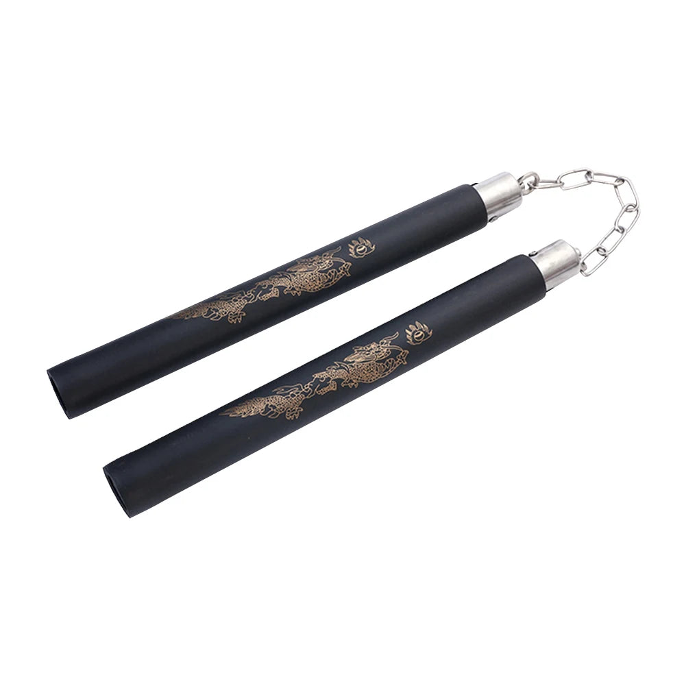 Foam Grip Nunchucks with Chain - Safe Training Nunchaku for Martial Arts Practice & Fitness