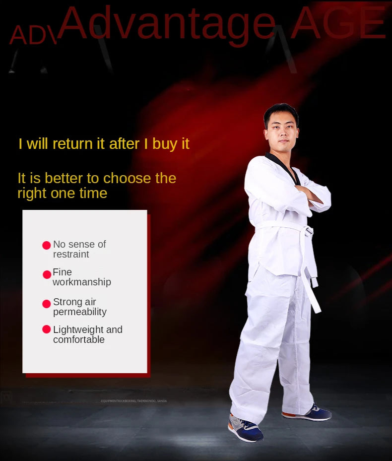 Customizable Cotton Taekwondo Gi for Men & Women - Short & Long-Sleeve Martial Arts Suit, Spring/Summer