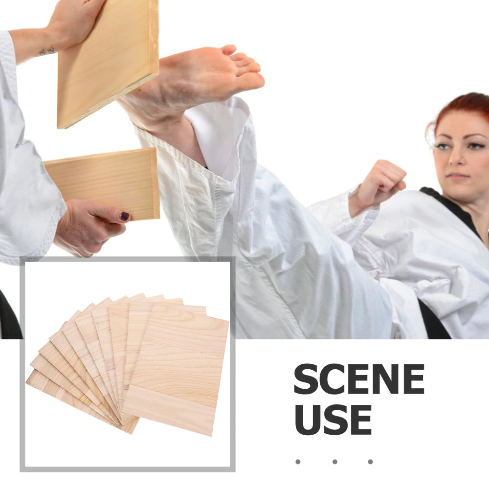 10-Piece Taekwondo Breaking Boards, 0.3/0.6cm - Karate Practice Punching Boards, Breakable Wood Sheets