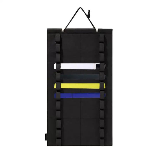 Wall-Mounted Taekwondo Belt Display Rack - Holds 12 Karate & Martial Arts Belts, Home Organizer